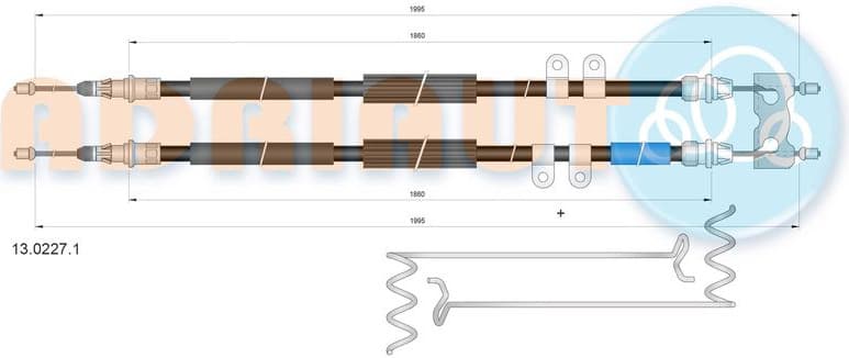 Cable Pull, parking brake 13.0227.1