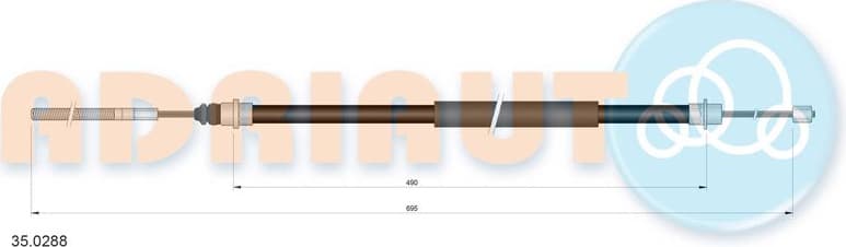 Cable handbrake 35.0288 - image 2