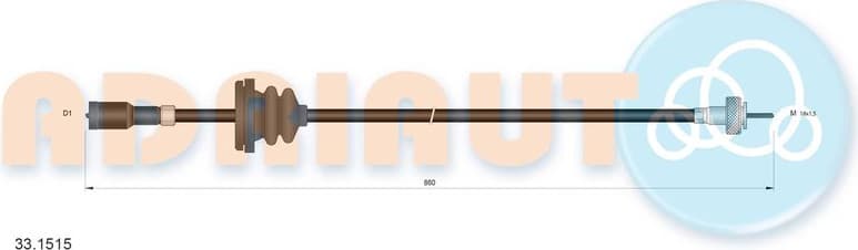 Cable speedometer 33.1515 - image 3