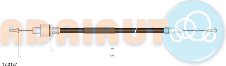 Cable Pull, clutch control 13.0137