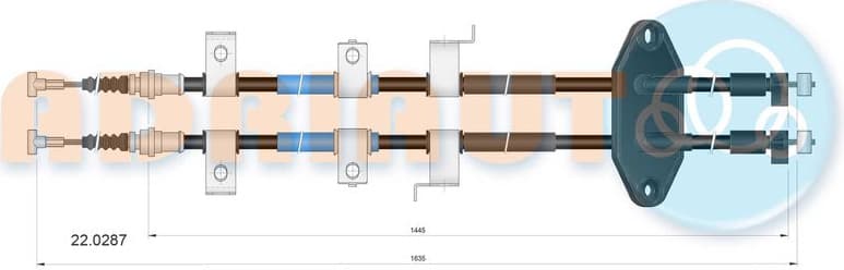 Cable handbrake 22.0287 - image 2