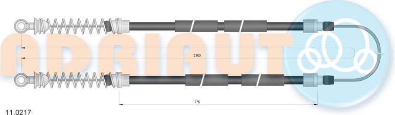 Cable Pull, parking brake 11.0217