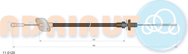 Cable Pull, clutch control 11.0120