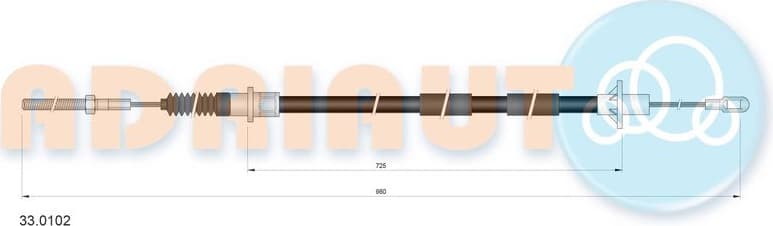 Cable Pull, clutch control 33.0102