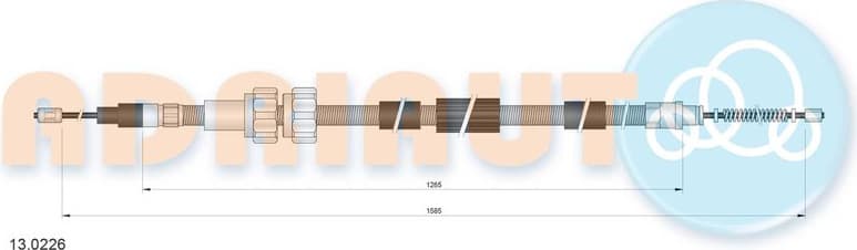 Cable Pull, parking brake 13.0226
