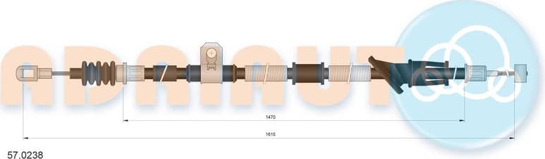 Cable handbrake 57.0238 - image 2