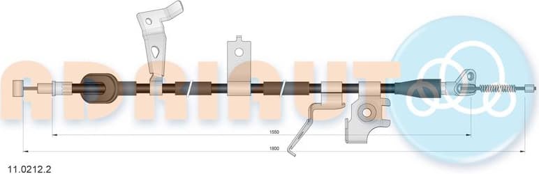 Cable Pull, parking brake 11.0212.2
