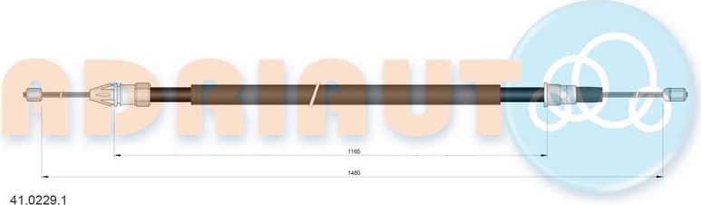 Cable handbrake 41.0229.1 - image 2