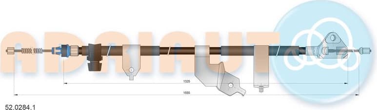 Cable handbrake 52.0284.1 - image 2