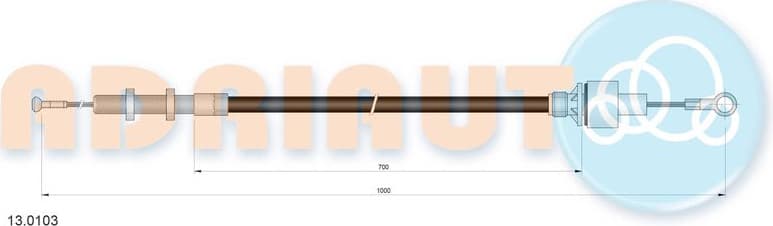 Cable Pull, clutch control 13.0103