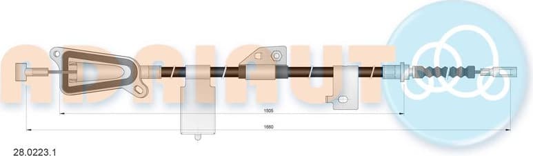 Cable handbrake 28.0223.1 - image 2