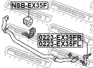 Mounting, stabiliser bar NSB-EX35F - image 2