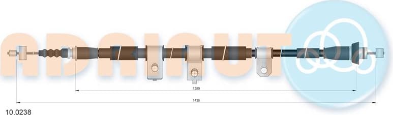 Cable Pull, parking brake 10.0238