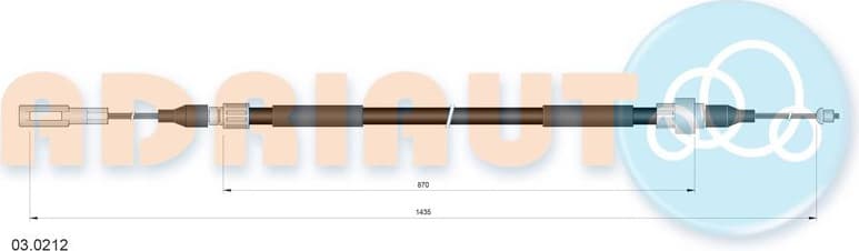 Cable Pull, parking brake 03.0212