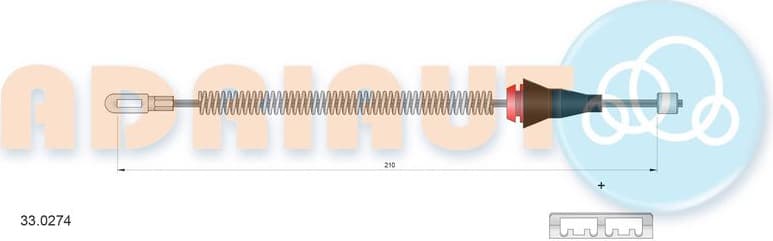 Cable handbrake 33.0274 - image 2