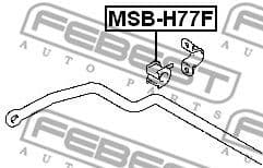 Mounting, stabiliser bar MSB-H77F - image 2