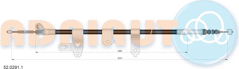Cable handbrake 52.0291.1 - image 2