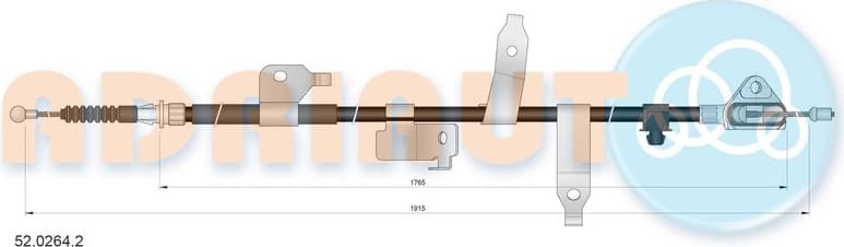 Cable Pull, parking brake 52.0264.2