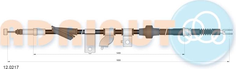 Cable Pull, parking brake 12.0217