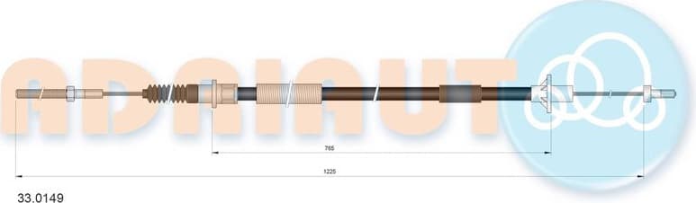 Cable Pull, clutch control 33.0149