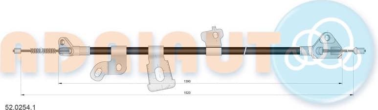 Cable handbrake 52.0254.1 - image 2