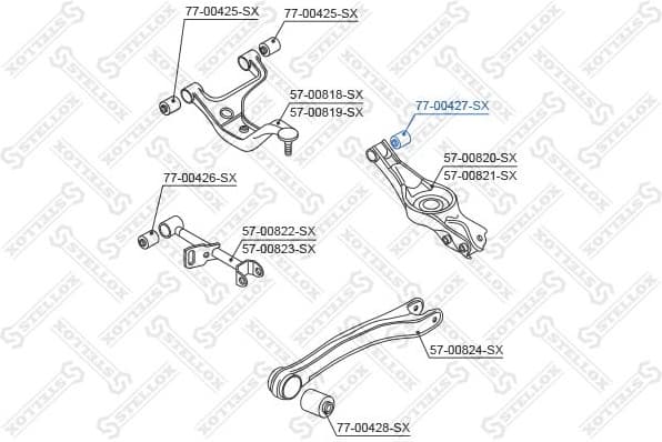 Mounting, control/trailing arm 77-00427-SX - image 2