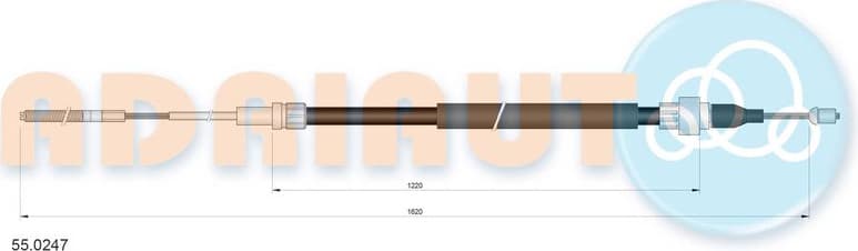 Cable handbrake 55.0247 - image 2