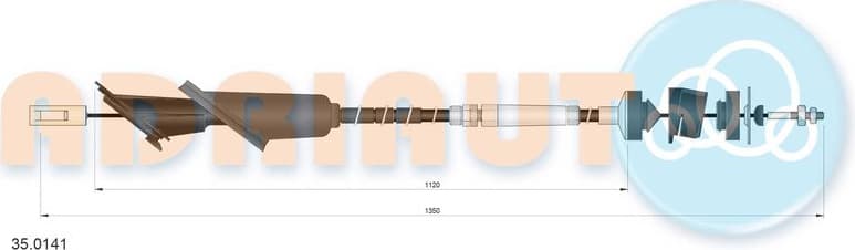 Cable Pull, clutch control 35.0141