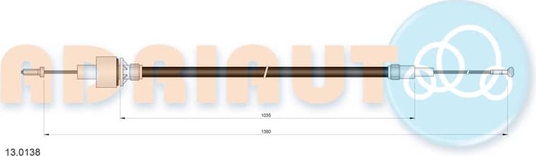 Cable Pull, clutch control 13.0138