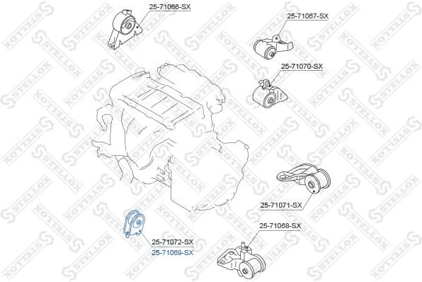 Mounting, engine 25-71069-SX - image 2