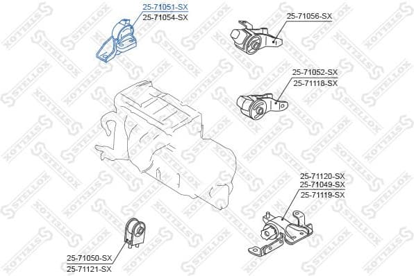 Mounting, engine 25-71051-SX - image 2