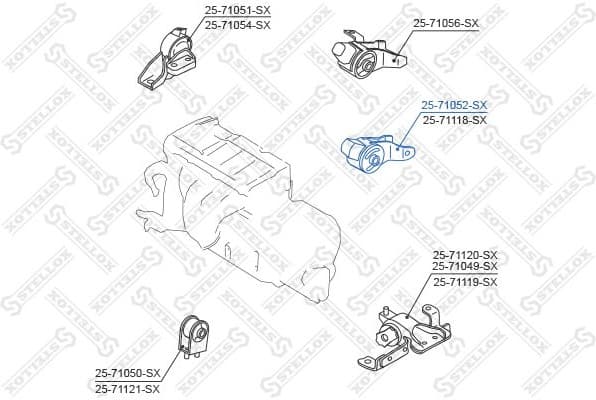 Mounting, engine 25-71052-SX - image 2