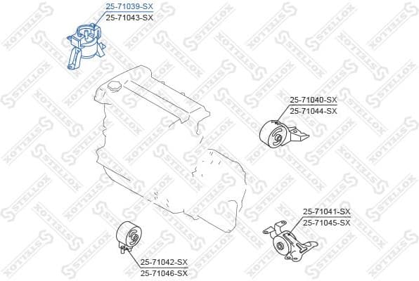 Mounting, engine 25-71039-SX - image 2
