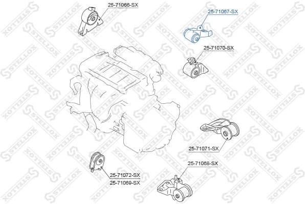Mounting, engine 25-71067-SX - image 2