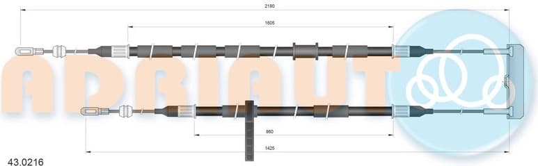 Cable Pull, parking brake 43.0216