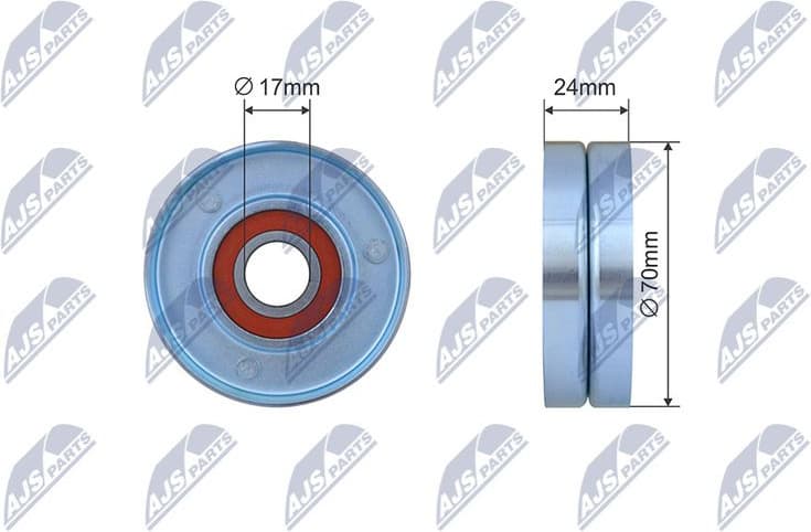 Tensioner Pulley, V-ribbed belt RNK-AU-074