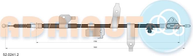 Cable handbrake 52.0241.2 - image 2