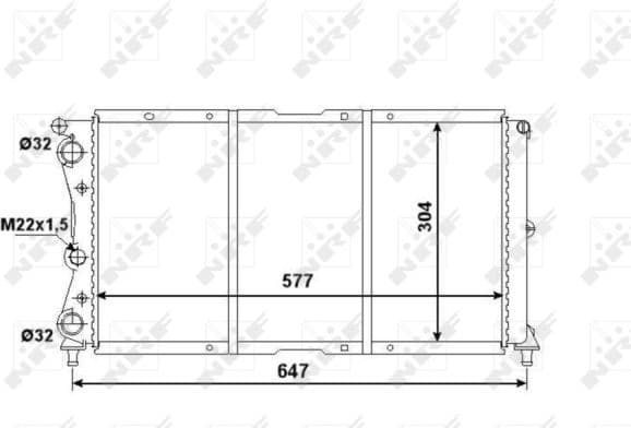 Radiator, engine cooling 58955