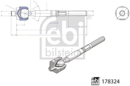 Inner Tie Rod 178324 - image 3