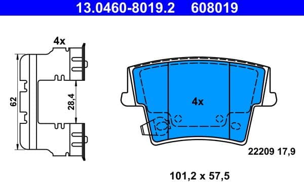 Brake Pad Set, disc brake 13046080192