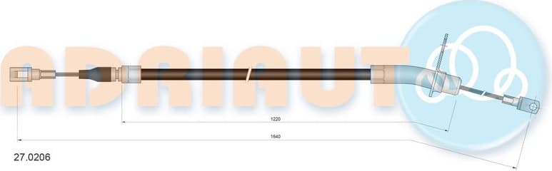 Cable Pull, parking brake 27.0206