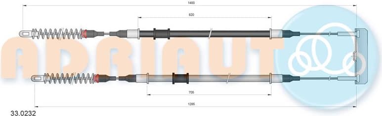 Cable Pull, parking brake 33.0232 - image 2