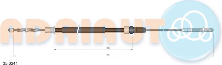 Cable handbrake 35.0241 - image 2