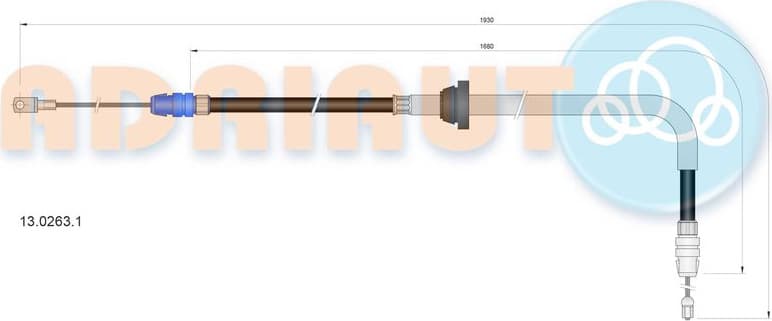 Cable handbrake 13.0263.1