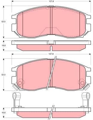 Brake Pad Set, disc brake GDB3133 - image 2