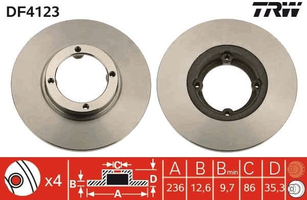 Brake Disc DF4123 - image 3