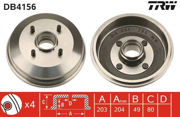 Brake Drum DB4156 - image 3