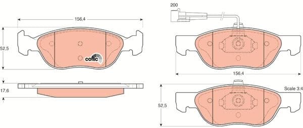 Brake Pad Set, disc brake COTEC GDB1290 - image 3