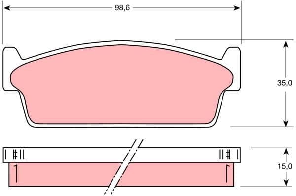 Brake Pad Set, disc brake GDB1021 - image 2