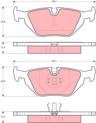Brake Pad Set, disc brake COTEC GDB1189 - image 2